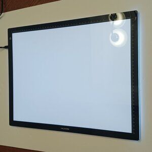 HUION LA3 LED Light Tracing Pad Adjustable Brightness AC Powered